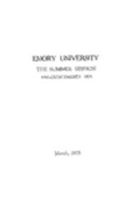 Emory Summer Session 1925
