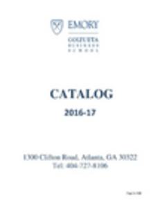 Goizueta Business School Catalog 2016-2017