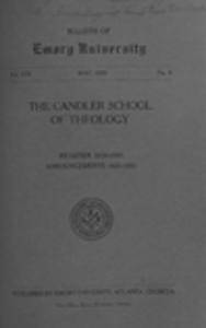 Candler School of Theology 1929-1930