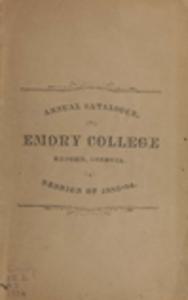 Annual catalogue of the officers, alumni and students of Emory College, Oxford, Georgia, 1883-1884