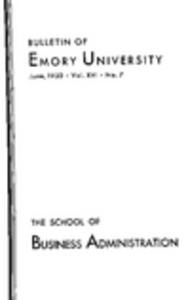 Emory University Catalogue June 1930