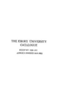 Emory University Catalogue 1921-1922