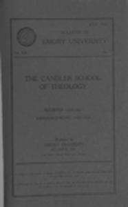 Candler School of Theology 1926-1927
