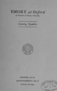 Catalog of Emory at Oxford, preparatory school and Junior College : announcements, 1946-1947