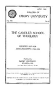 Candler School of Theology 1927-1928