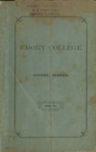 Catalogue of the officers and students of Emory College, Oxford, Georgia, 1860-1861