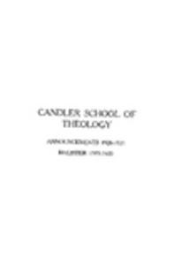 Candler School of Theology 1920-1921