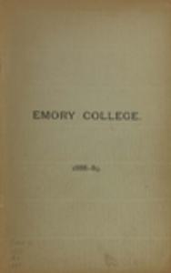 Annual catalogue of the officers, alumni and students of Emory College, Oxford, Georgia, 1888-1889