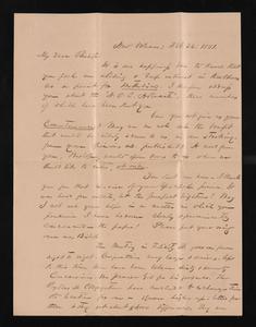 Letter from Holland McTyeire (New Orleans, Louisiana) to Robert Paine (Aberdeen, Mississippi) - February 24, 1851