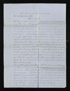 Letter from Jesse Boring (San Francisco, California) to Robert Paine - September 8, 1852
