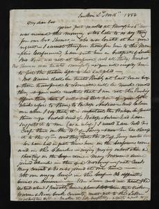 Letter from John Early to Robert Paine (Aberdeen, Mississippi) - November 16, 1854