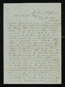 Letter from D. R. McAnally (St. Louis, Missouri) to Robert Paine - April 4, 1853