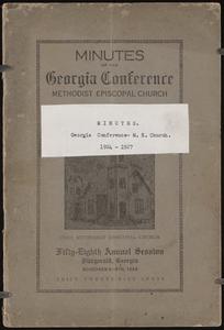Minutes of the Fifty-Eighth Session Georgia Conference of the Methodist Episcopal Church held in the First Methodist Episcopal Church, Fitzgerald, Georgia, November 6-9th, 1924