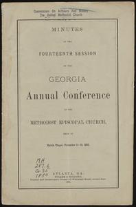 Minutes of the Fourteenth Session of the Georgia Annual Conference of the Methodist Episcopal Church held at Martin Chapel, November 11-15, 1880