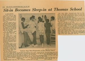 "Sit-in Becomes Sleep-in at Thomas School," Atlanta Constitution, 28 August 1969