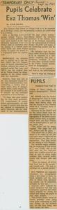"Pupils Celebrate Eva Thomas 'Win'," Atlanta Journal, 13 September 1969