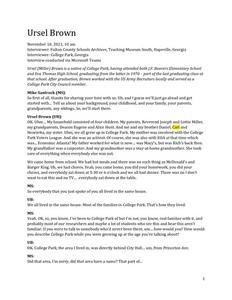 Oral History (Transcript), Ursel Brown, November 10, 2021
