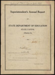Superintendent's Annual Report, Fulton County, 1930-1931