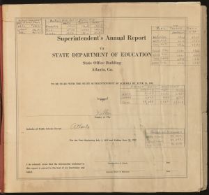 Superintendent's Annual Report, Fulton County, 1951-1952
