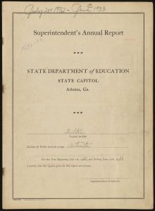 Superintendent's Annual Report, Fulton County 1932-1933