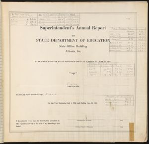 Superintendent's Annual Report, Fulton County, 1954-1955