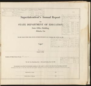 Superintendent's Annual Report, Fulton County, 1955-1956