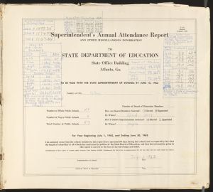 Superintendent's Annual Report, Fulton County, 1962-1963