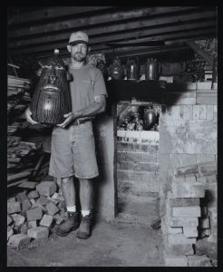 Wayne Hewell in his workshop