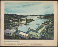 "Neighborhood shopping center" print of conceptual drawing