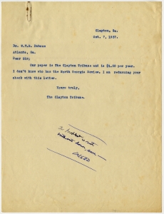 DuBois, W.E.B. - Author, civil rights activist / Department of Sociology, Atlanta University