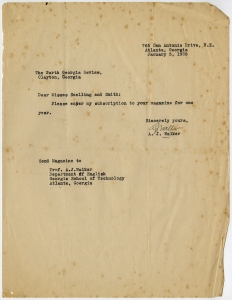 Subscription Correspondence