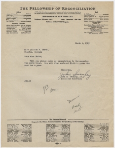 Subscription Correspondence