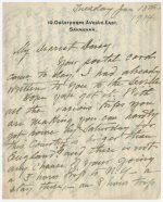 Correspondence. Nelly K. Gordon to Juliette G. Low, 1914 January-May