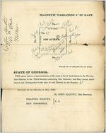 Cherokee County plat and land grant issued to Griffin Mathis