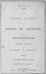Georgia Laws, 1862-1863