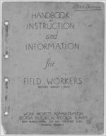 WPA Georgia Historical Records Survey Handbook, 1940
