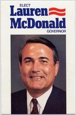 McDonald, Lauren W. (Bubba); Gubernatorial Campaign