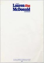 McDonald, Lauren W. (Bubba); Gubernatorial Campaign