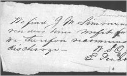Simmons, J. M., Recommendation for Discharge