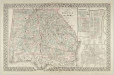 County map of the states of Georgia and Alabama