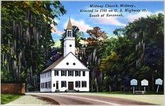 Midway Church, Midway, Erected in 1792 on U.S. Highway 17, South of Savannah