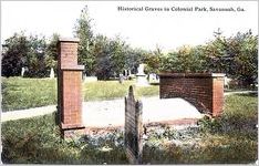 Historical Graves in Colonial Park, Savannah, Ga.