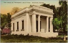 The Library at Wormsloe, Isle of Hope, Savannah, Georgia