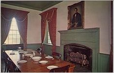 Dining room in the Vann House on U.S. 76 at Spring Place, Georgia