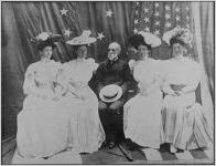 Wheeler, Joseph and four ladies, circa 1905