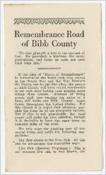Remembrance road of Bibb County, Georgia