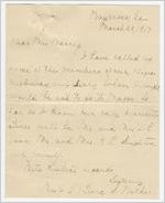 Letter: Waycross, Georgia, to Mrs. Massey, Macon, Georgia, 1917 March 29