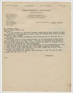 Letter: Macon, Georgia, to Bridges Smith, Macon, 1921 August 8