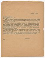 Letter: Macon, Georgia, to Bridges Smith, Macon, 1921 August 8