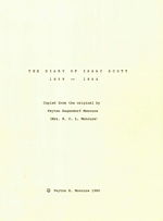 Isaac Scott diary transcript